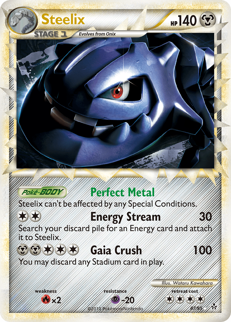 Steelix hgss2-87 Rare Prime from HS—Unleashed Set