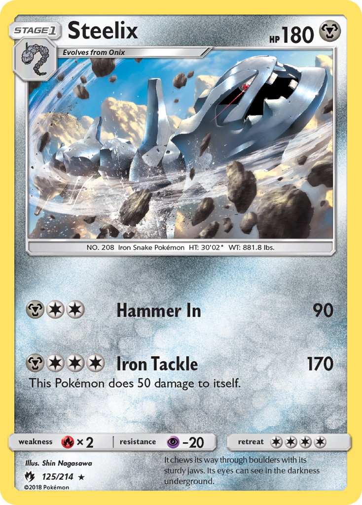Steelix sm8-125 Rare from Lost Thunder Set