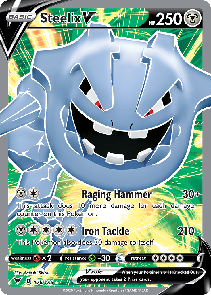 Steelix V swsh4-176 Rare Ultra from Vivid Voltage Set