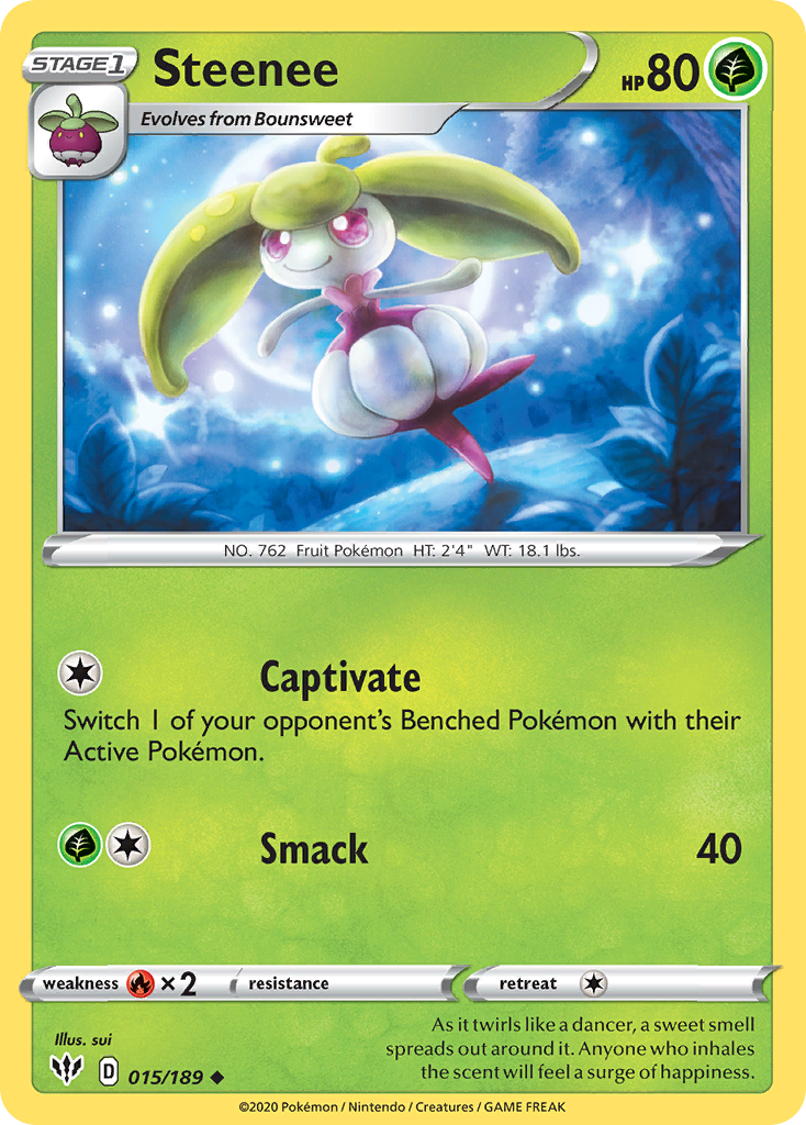 Steenee swsh3-15 Uncommon from Darkness Ablaze Set