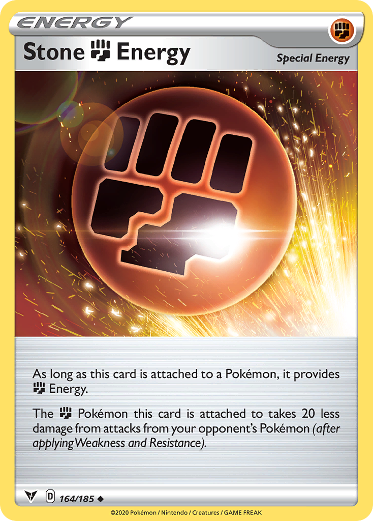 Stone Fighting Energy swsh4-164 Uncommon from Vivid Voltage Set