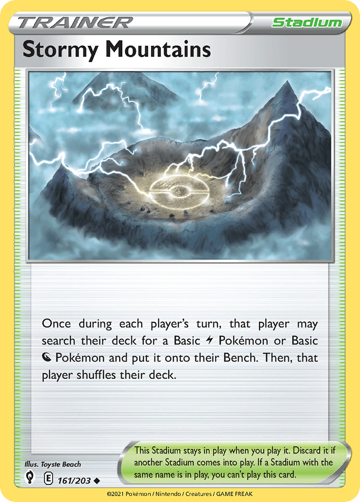 Stormy Mountains swsh7-161 Uncommon from Evolving Skies Set
