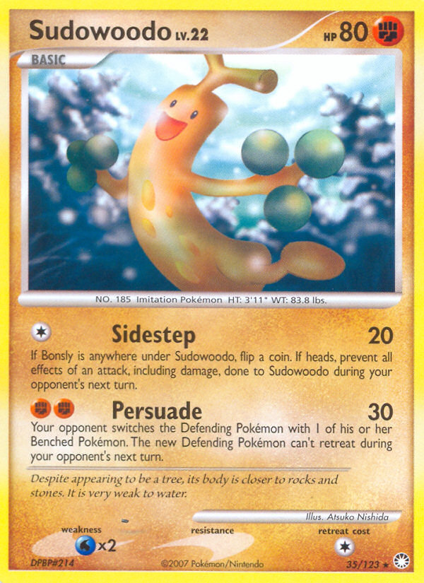 Sudowoodo dp2-35 Rare from Mysterious Treasures Set
