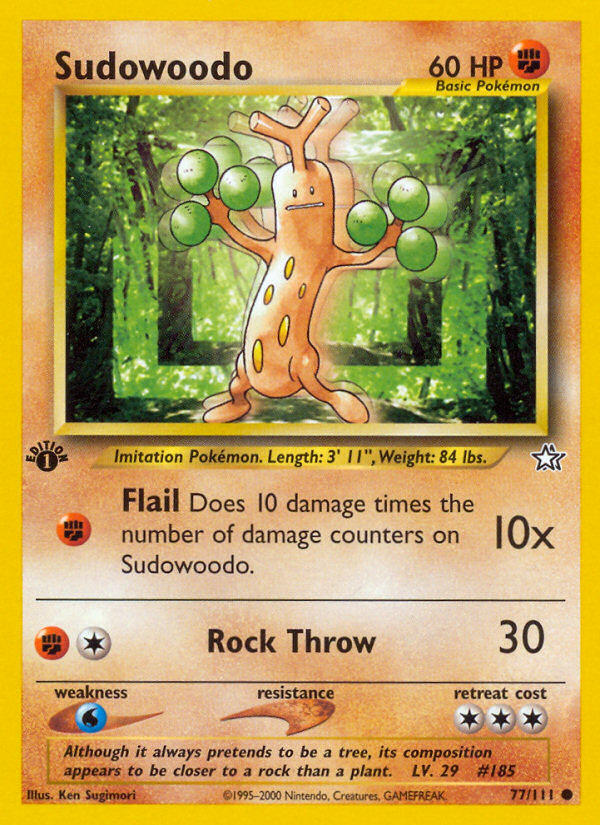 Sudowoodo neo1-77 Common from Neo Genesis Set