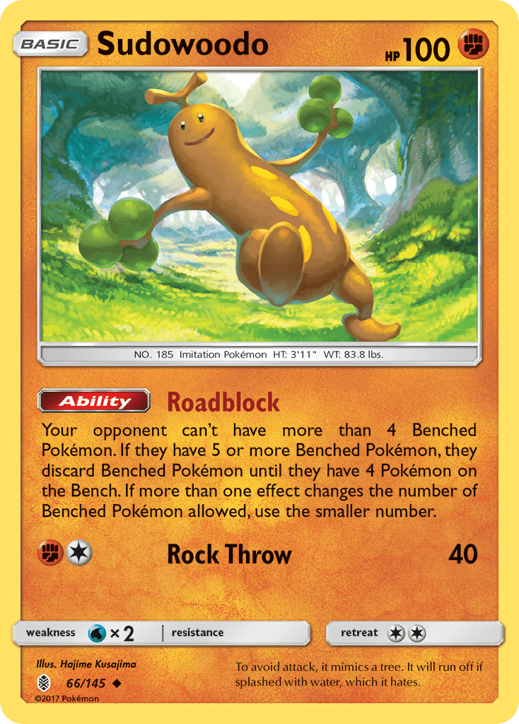 Sudowoodo sm2-66 Uncommon from Guardians Rising Set