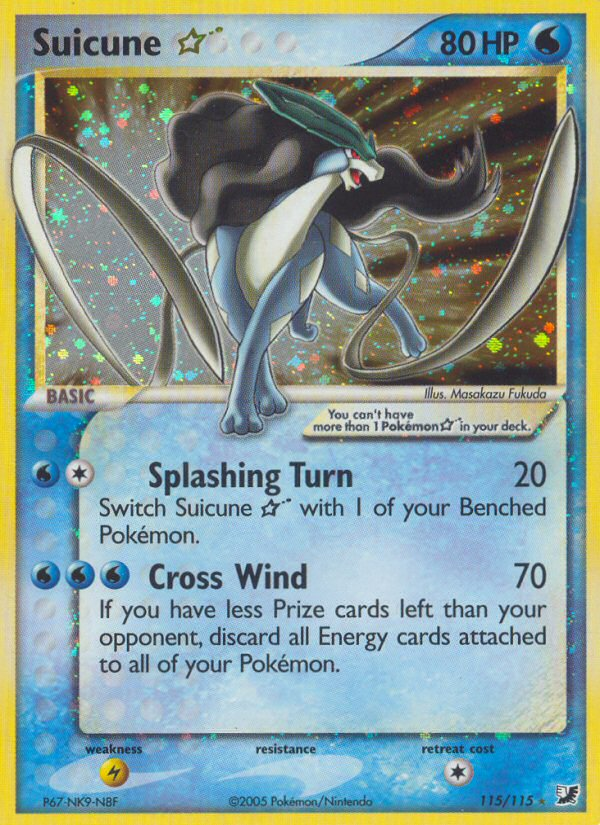 Suicune ★ ex10-115 Rare Holo Star from Unseen Forces Set