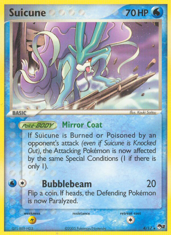Suicune pop2-4 Rare from POP Series 2 Set