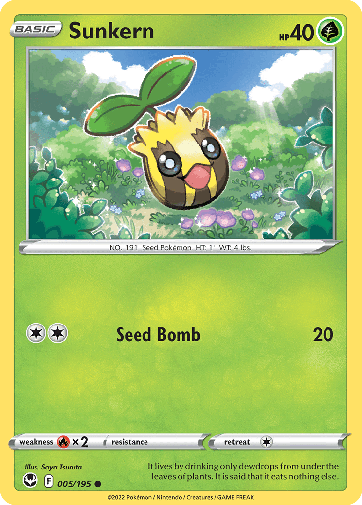 Sunkern swsh12-5 Common from Silver Tempest Set