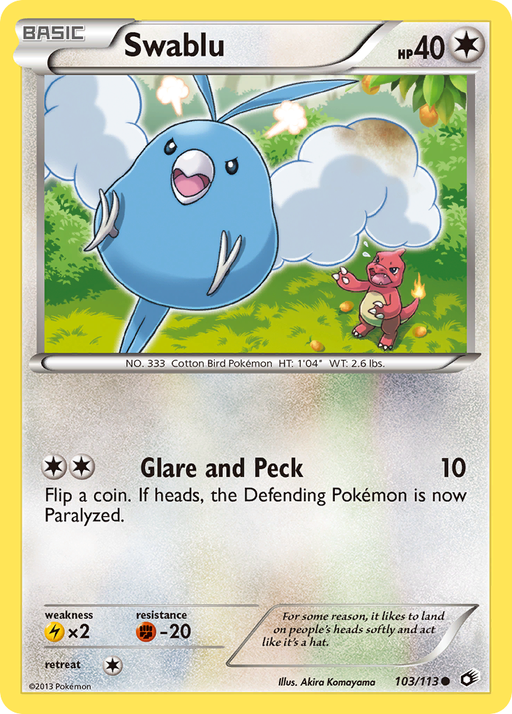 Swablu bw11-103 Common from Legendary Treasures Set