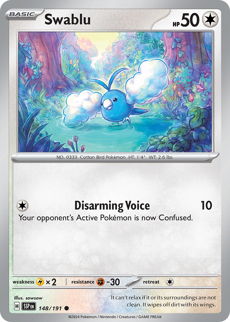 Swablu sv8-148 Common from Surging Sparks Set
