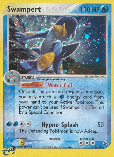 Swampert ex1-13 Rare Holo from Ruby & Sapphire Set