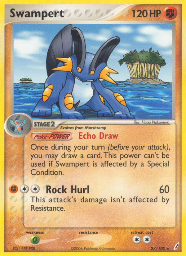 Swampert ex14-27 Rare from Crystal Guardians Set