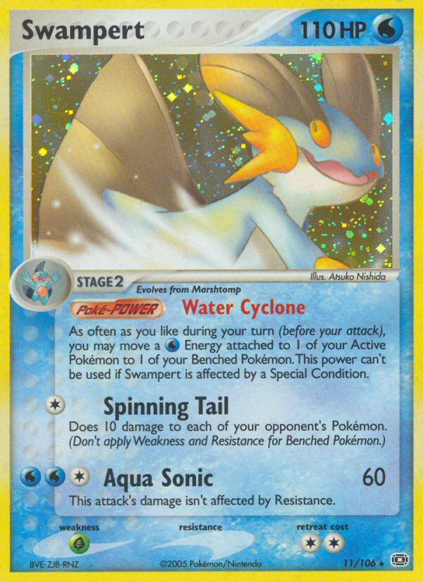 Swampert ex9-11 Rare Holo from Emerald Set