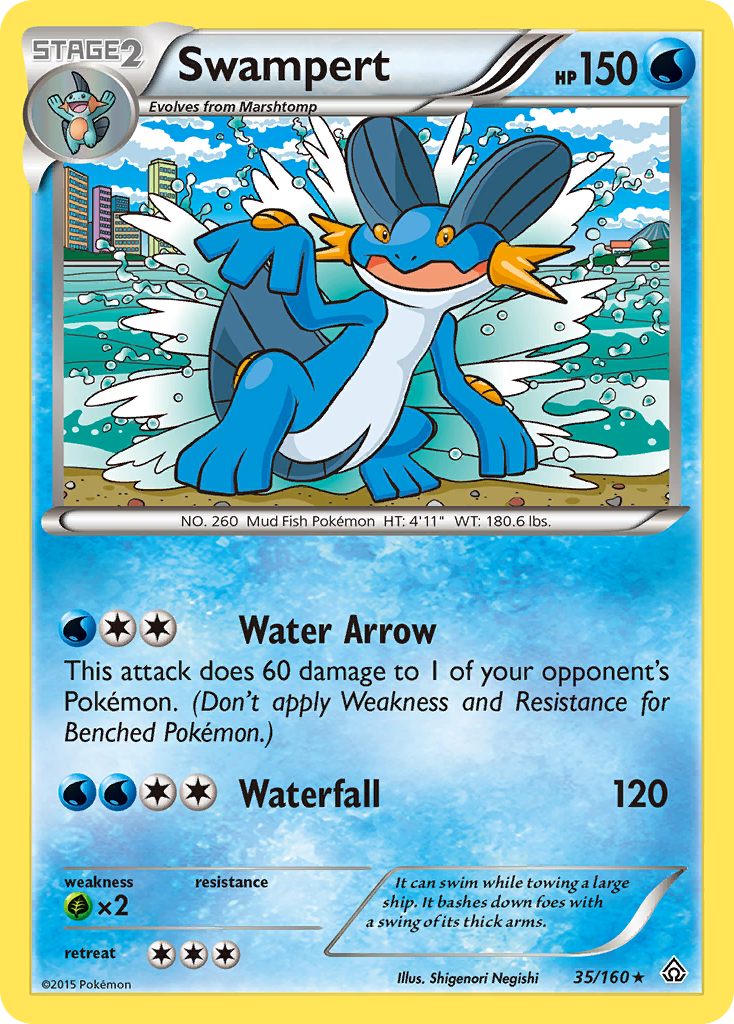 Swampert xy5-35 Rare from Primal Clash Set