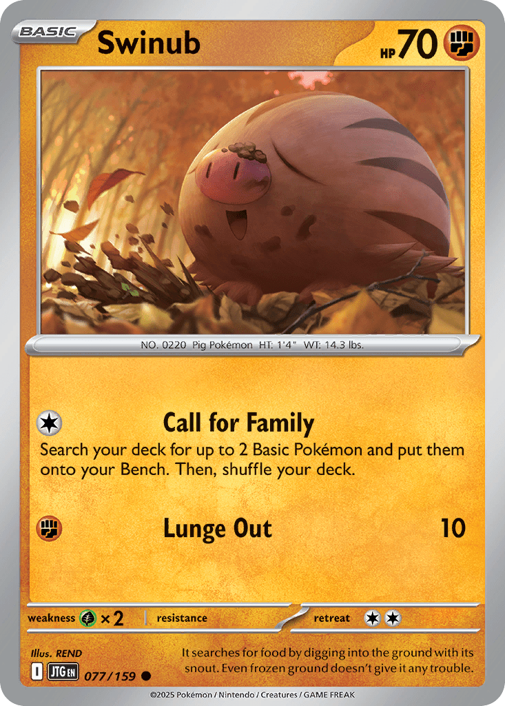 Swinub sv9-77 Common from Journey Together Set