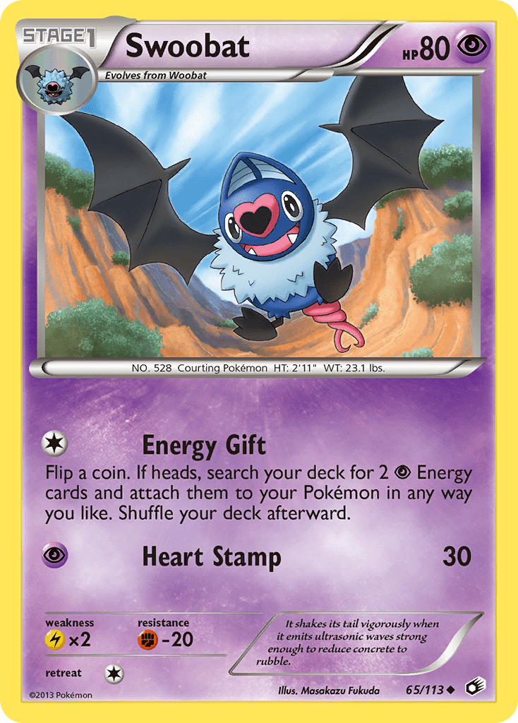 Swoobat bw11-65 Uncommon from Legendary Treasures Set