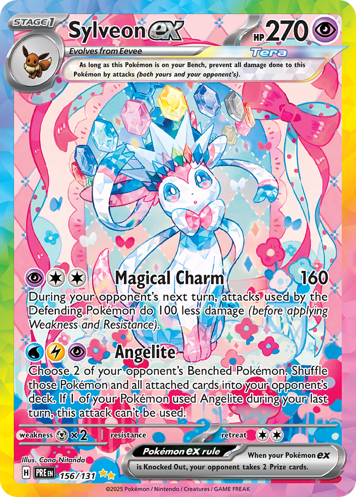 Sylveon ex sv8pt5-156 Special Illustration Rare from Prismatic Evolutions Set