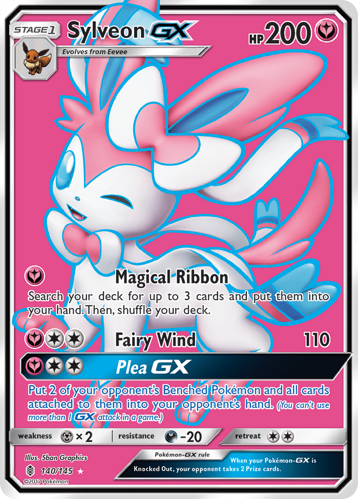 Sylveon-GX sm2-140 Rare Ultra from Guardians Rising Set