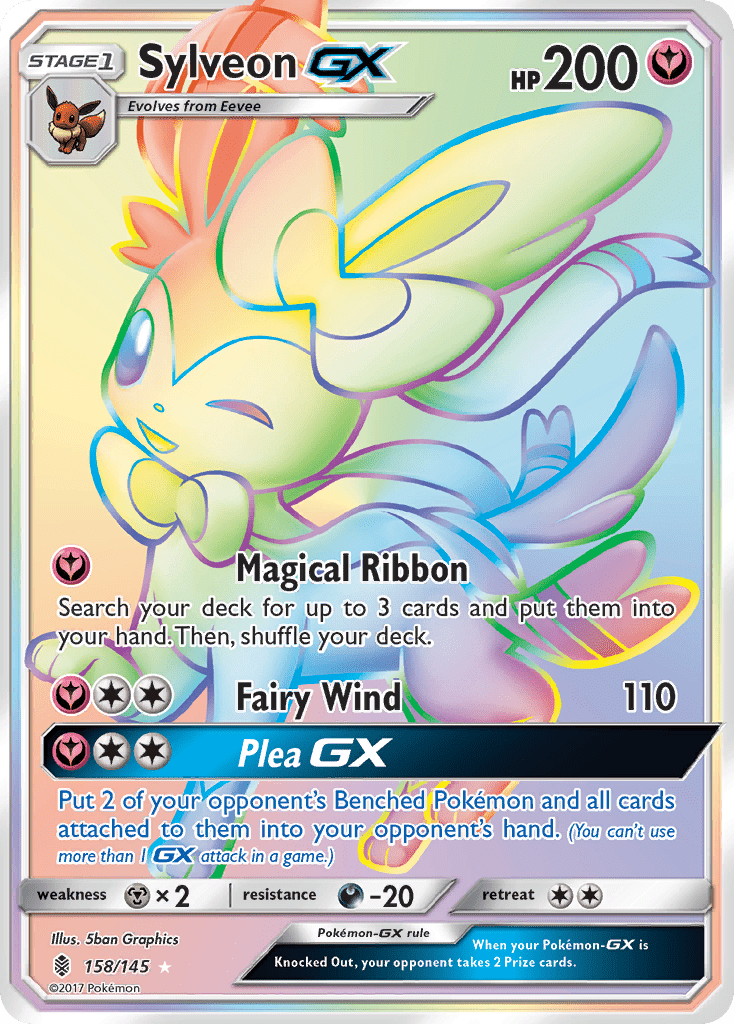 Sylveon-GX sm2-158 Rare Rainbow from Guardians Rising Set