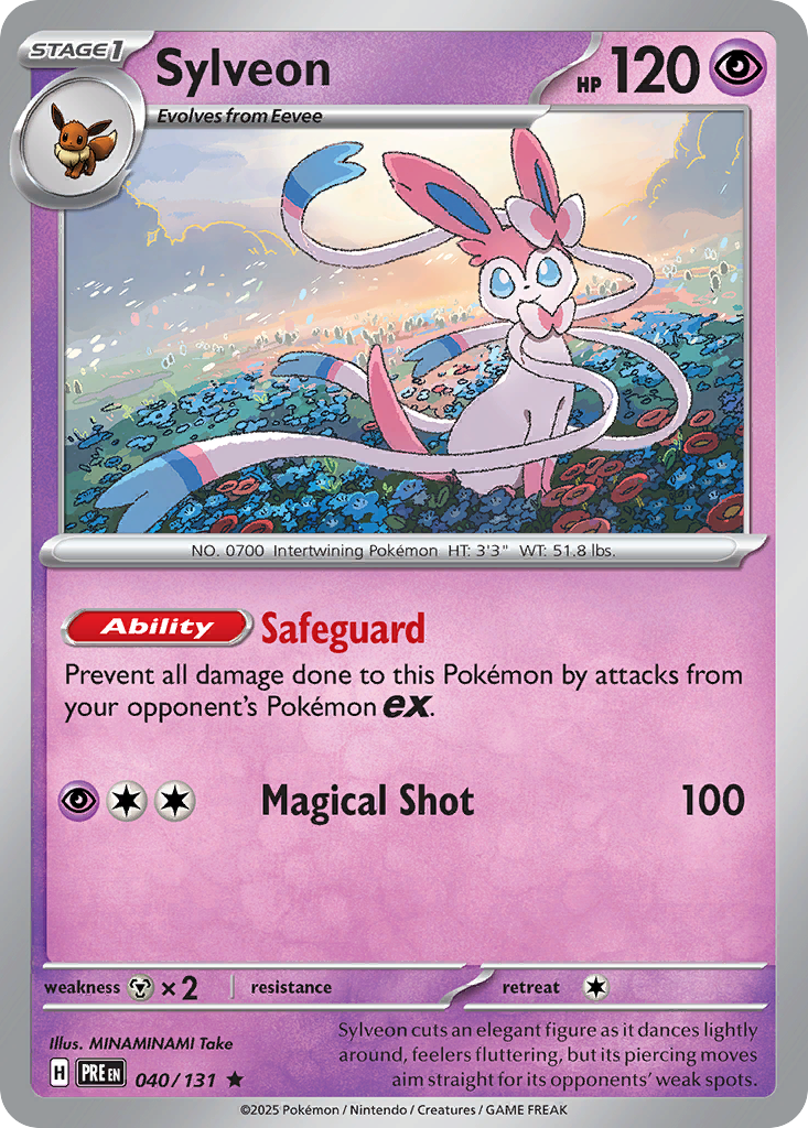 Sylveon sv8pt5-40 Rare from Prismatic Evolutions Set