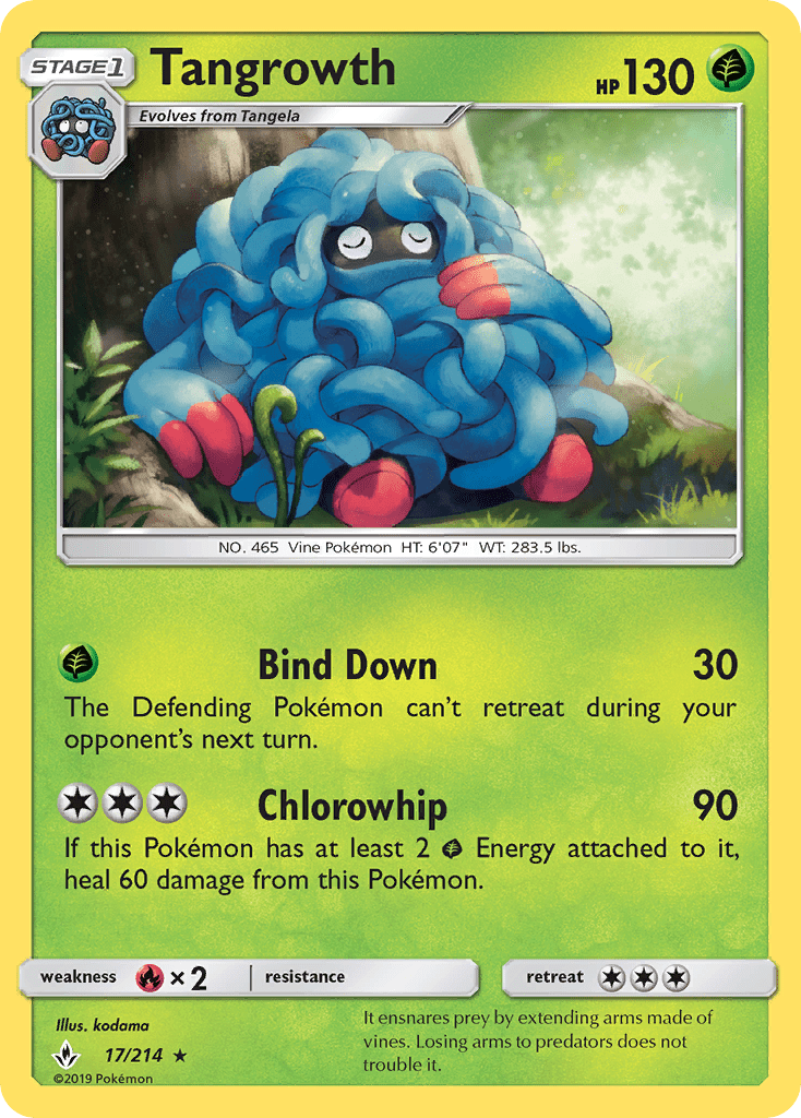 Tangrowth sm10-17 Rare from Unbroken Bonds Set