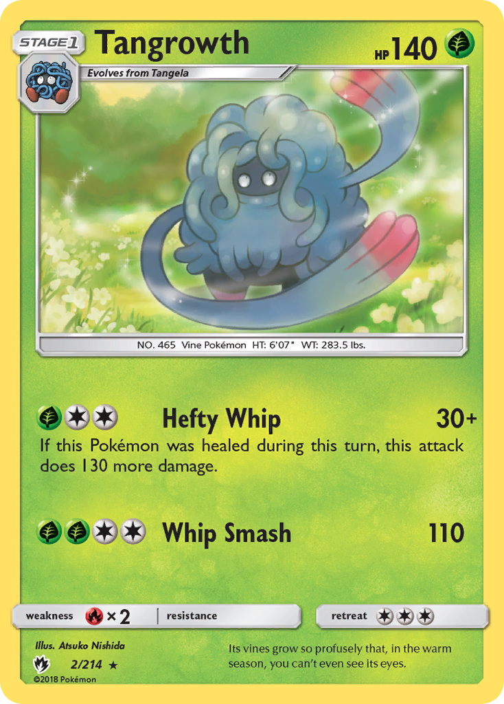 Tangrowth sm8-2 Rare from Lost Thunder Set