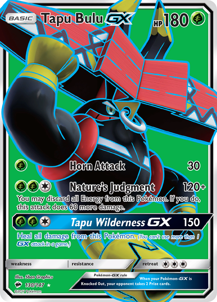 Tapu Bulu-GX sm3-130 Rare Ultra from Burning Shadows Set