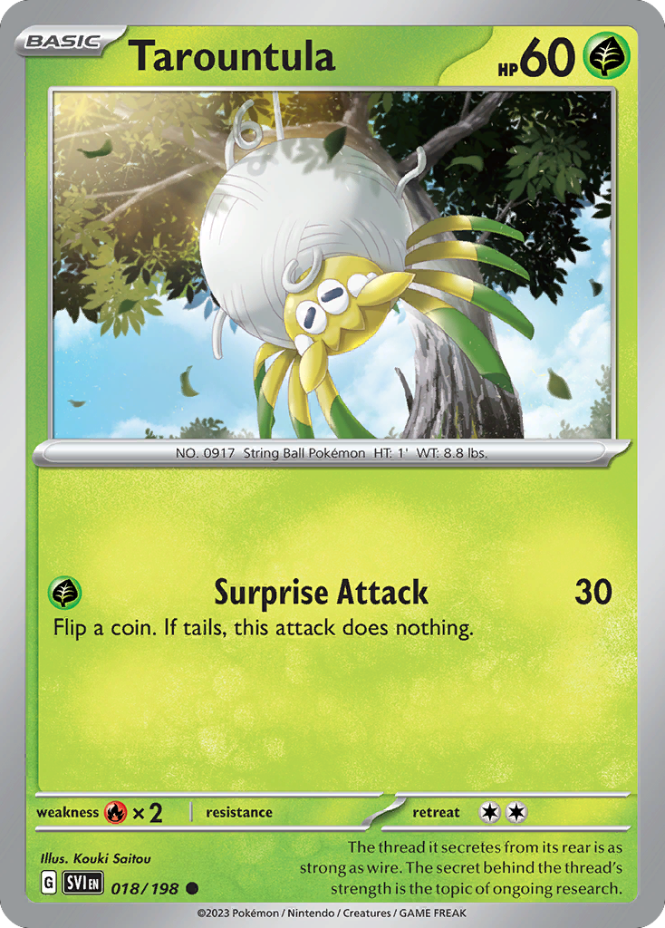 Tarountula sv1-18 Common from Scarlet & Violet Set
