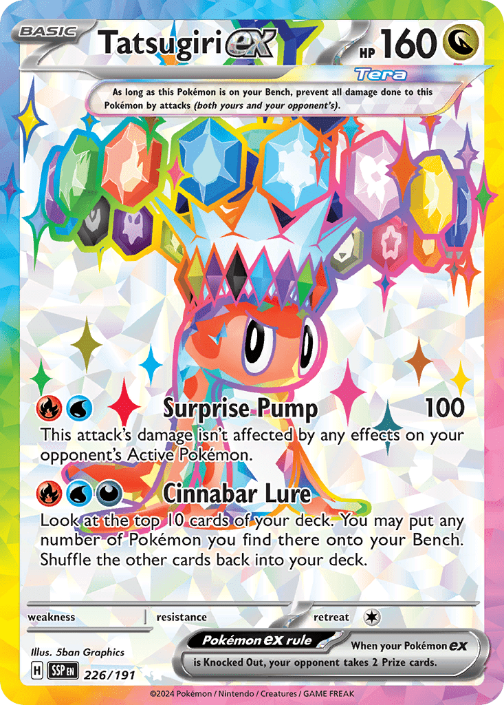 Tatsugiri ex sv8-226 Ultra Rare from Surging Sparks Set