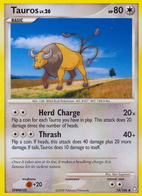 Tauros dp6-74 Uncommon from Legends Awakened Set