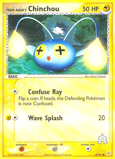 Team Aqua’s Chinchou ex4-49 Common from Team Magma vs Team Aqua Set