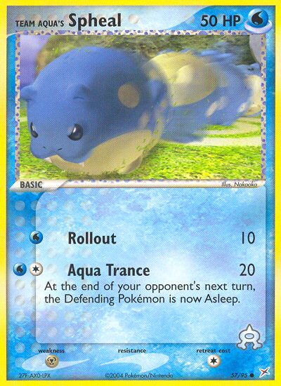 Team Aqua’s Spheal ex4-57 Common from Team Magma vs Team Aqua Set