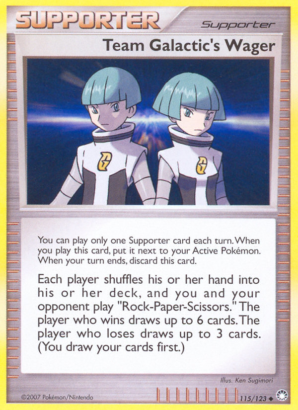 Team Galactic’s Wager dp2-115 Uncommon from Mysterious Treasures Set