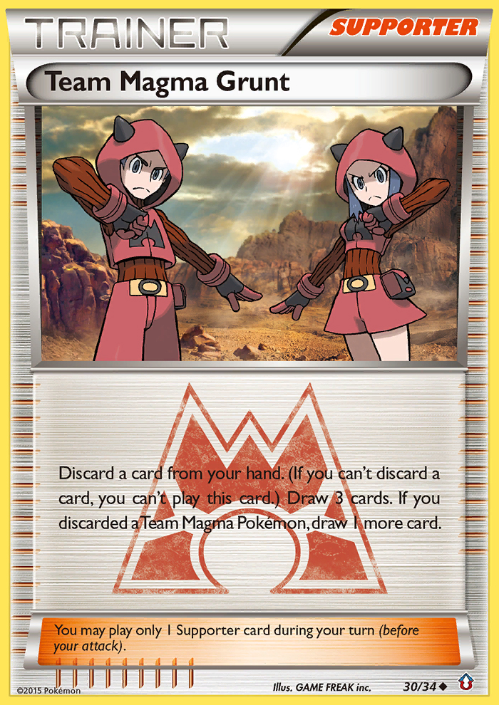 Team Magma Grunt dc1-30 Uncommon from Double Crisis Set