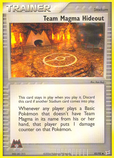 Team Magma Hideout ex4-83 Uncommon from Team Magma vs Team Aqua Set