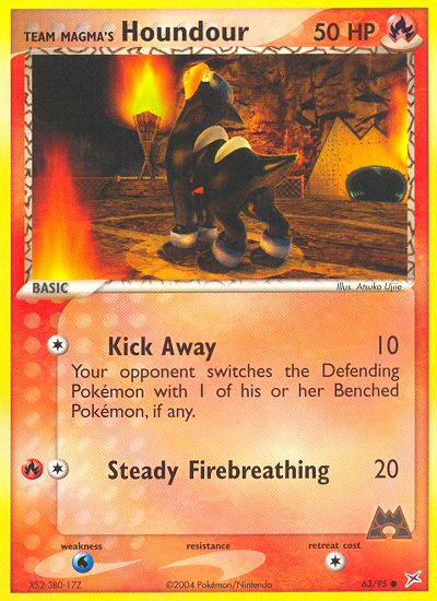 Team Magma’s Houndour ex4-63 Common from Team Magma vs Team Aqua Set