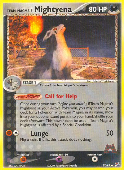 Team Magma’s Mightyena ex4-37 Uncommon from Team Magma vs Team Aqua Set