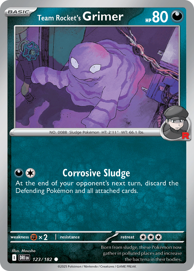 Team Rocket’s Grimer sv10-123 Common from Destined Rivals Set