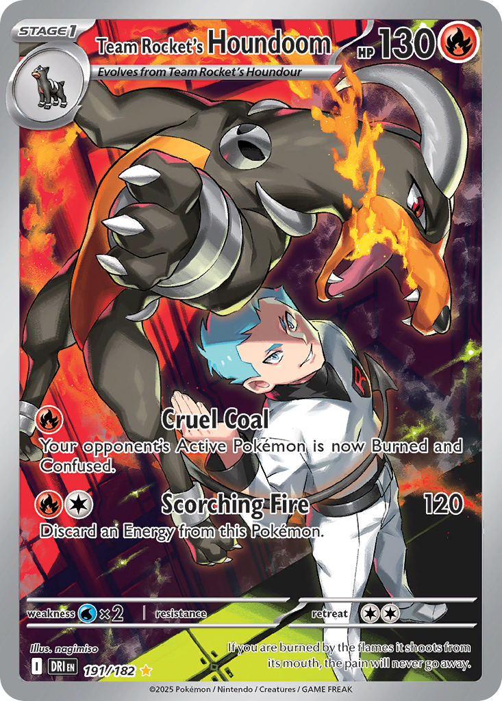 Team Rocket’s Houndoom sv10-191 Illustration Rare from Destined Rivals Set