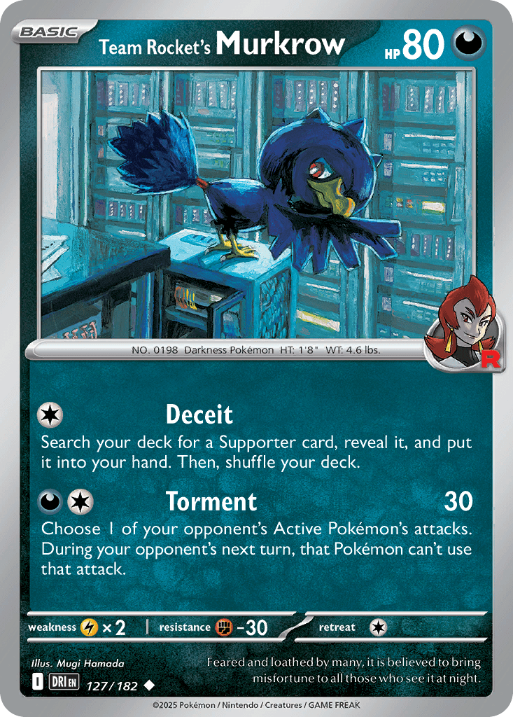 Team Rocket’s Murkrow sv10-127 Uncommon from Destined Rivals Set