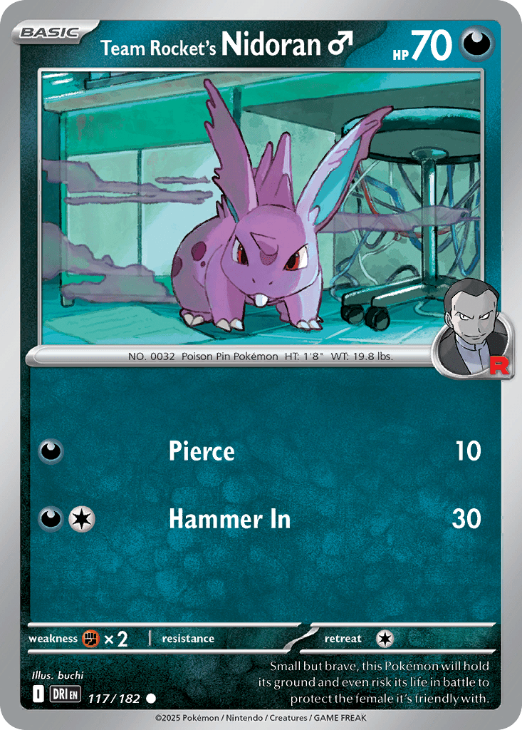 Team Rocket’s Nidoran♂ sv10-117 Common from Destined Rivals Set