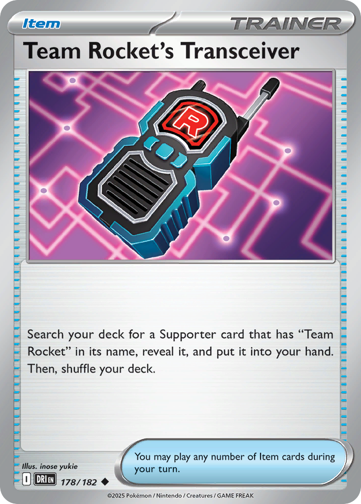 Team Rocket’s Transceiver sv10-178 Uncommon from Destined Rivals Set