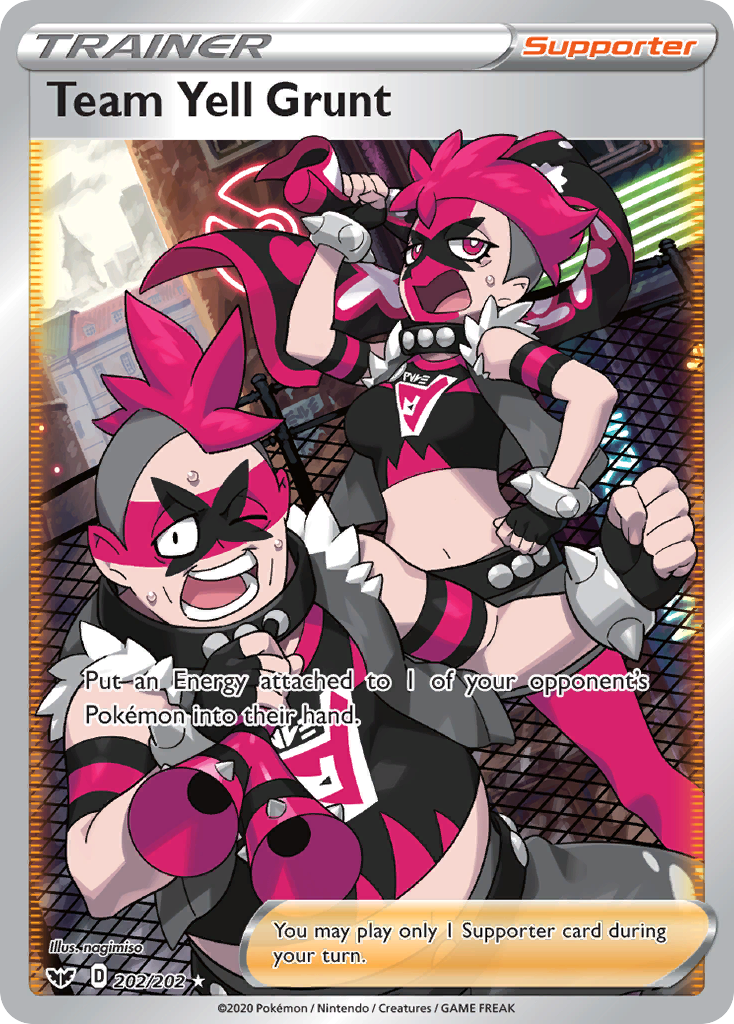 Team Yell Grunt swsh1-202 Rare Ultra from Sword & Shield Set