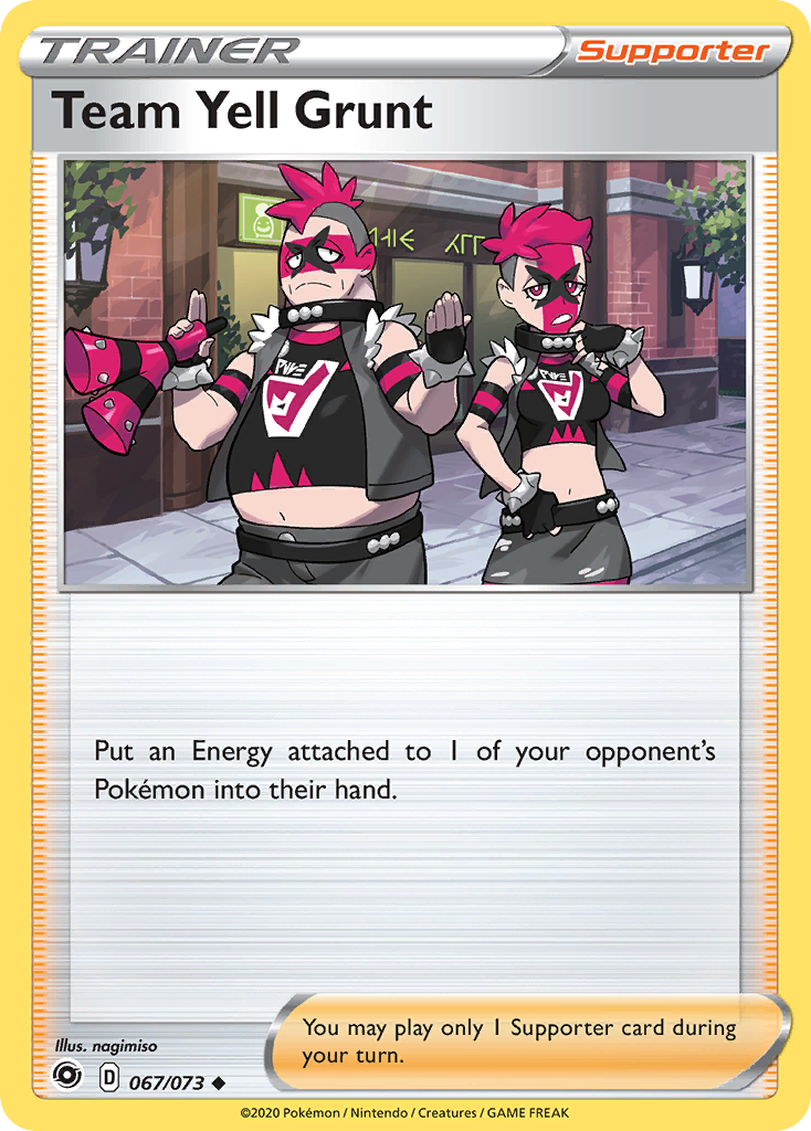 Team Yell Grunt swsh35-67 Uncommon from Champion's Path Set