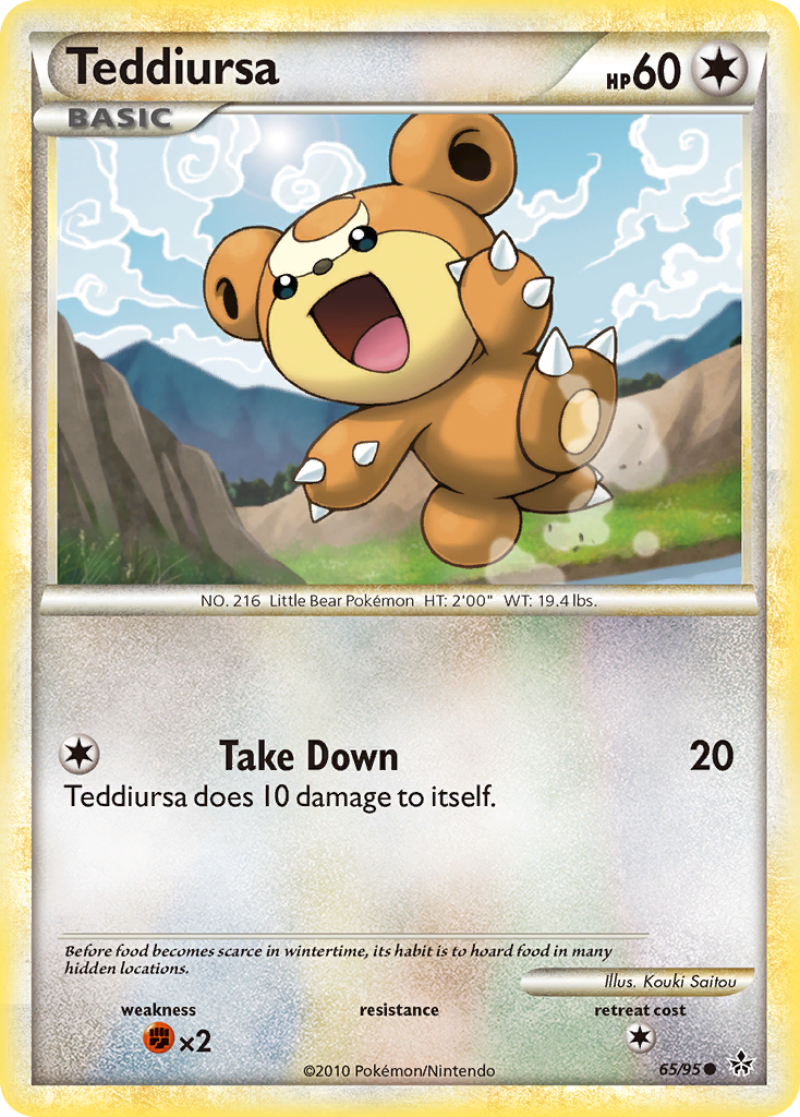 Teddiursa hgss2-65 Common from HS—Unleashed Set