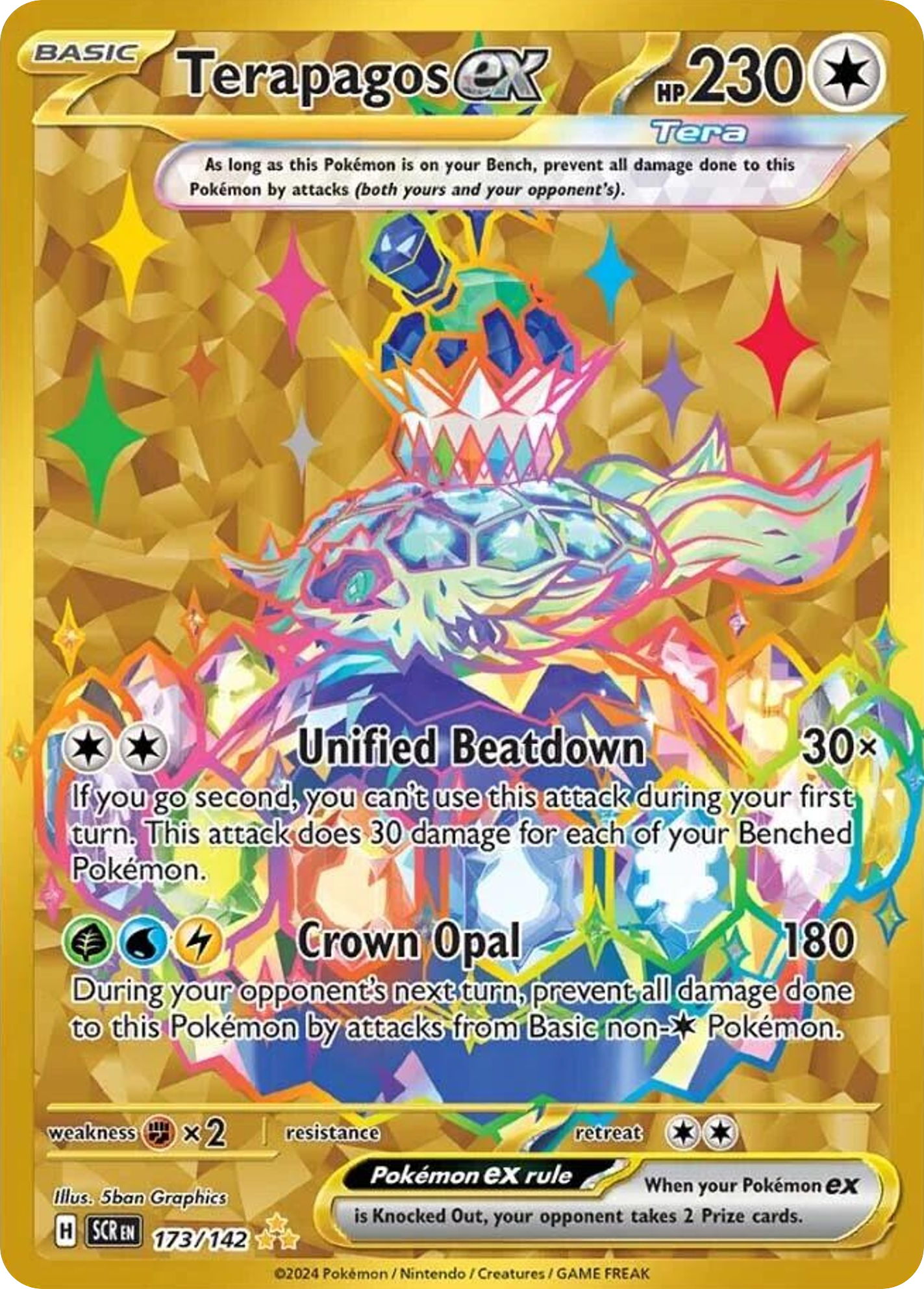 Terapagos ex sv7-173 Hyper Rare from Stellar Crown Set