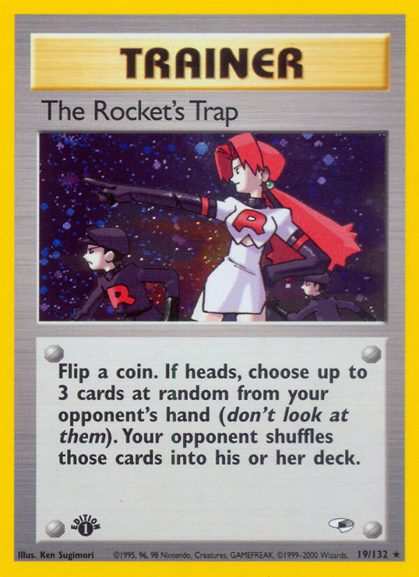 The Rocket’s Trap gym1-19 Rare Holo from Gym Heroes Set