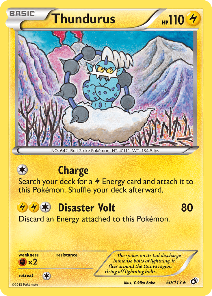 Thundurus bw11-50 Rare Holo from Legendary Treasures Set