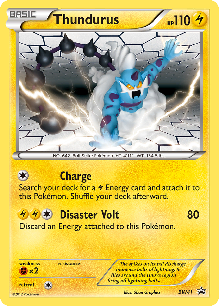 Thundurus bwp-BW41 Promo from BW Black Star Promos Set