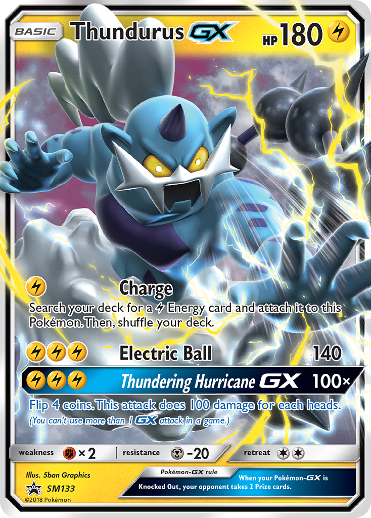 Thundurus-GX smp-SM133 Promo from SM Black Star Promos Set